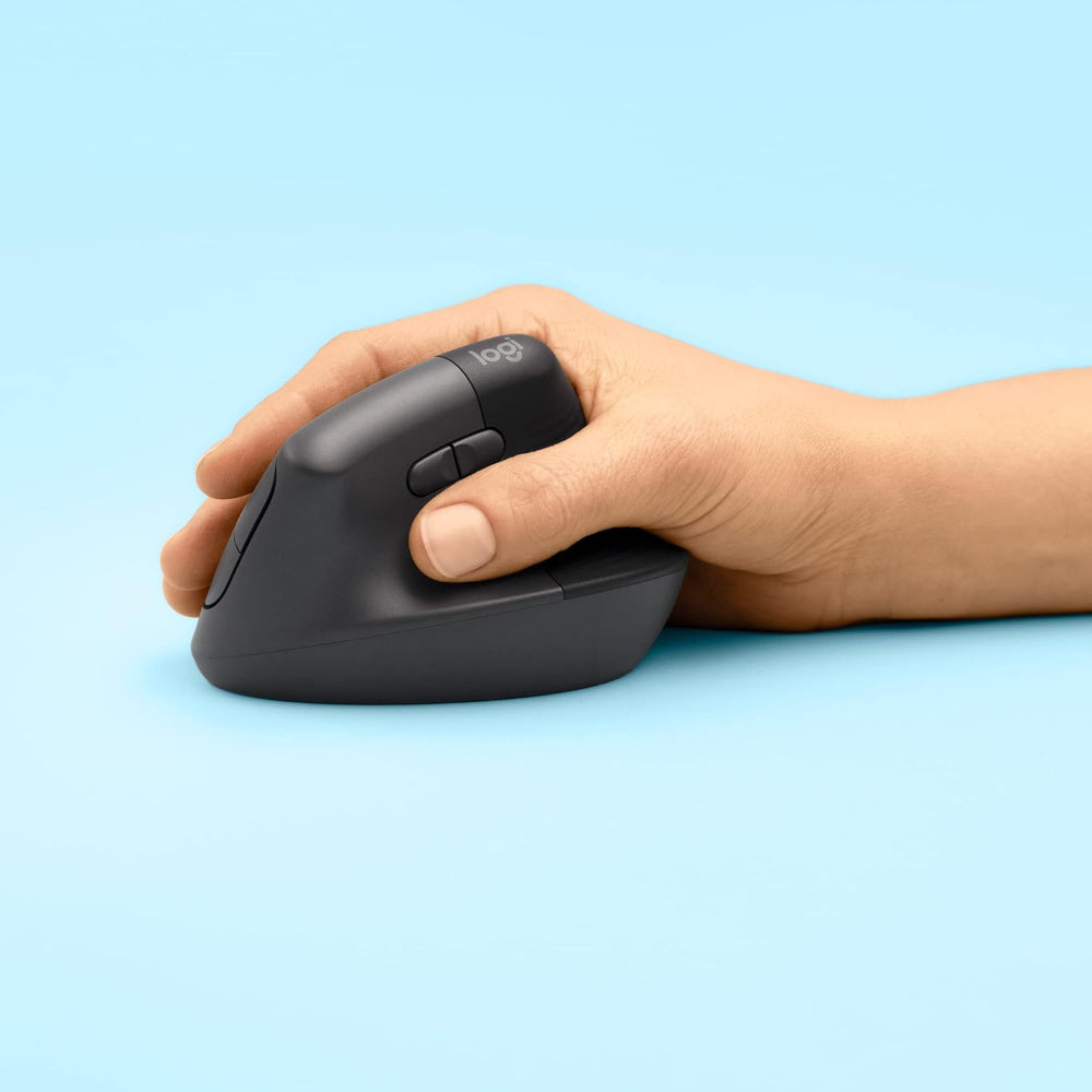 Logitech Lift Vertical Ergonomic Wireless Mouse, 4000 DPI