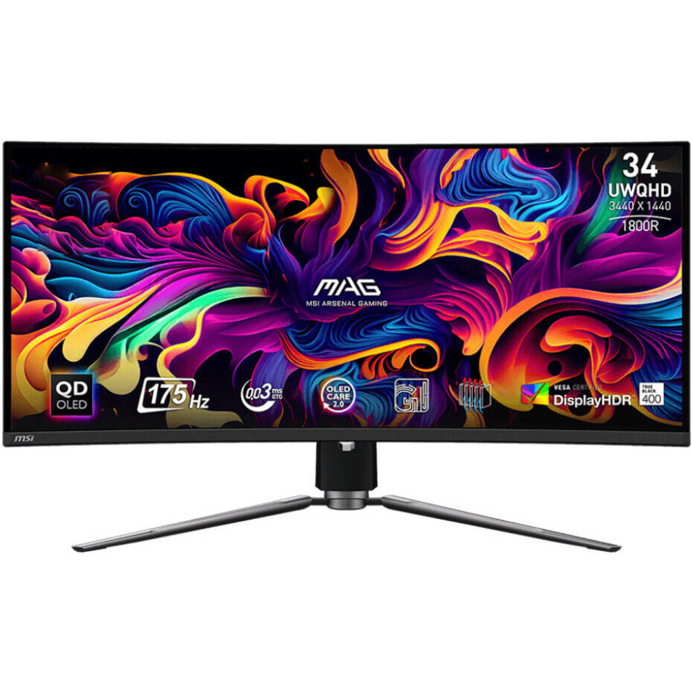 MSI MAG 341CQP UWQHD Curved Gaming Monitor, 34 Inch